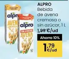 Eroski Alpro - bebida de avena cremosa o sin azucar oferta