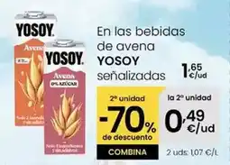 Eroski Yosoy - en las bebidas de avena señalizadas oferta