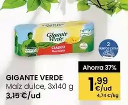 Eroski Gigante verde - maíz dulce oferta