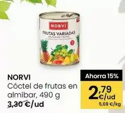 Eroski Norvi - coctel de frutas en almíbar oferta