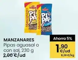 Eroski Manzanares - pipas aguasal o con sal oferta