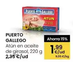 Eroski Puerto gallego - atun en aceite de girasol oferta