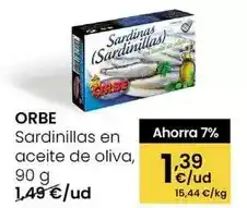 Eroski Orbe - sardinillas en aceite de oliva oferta