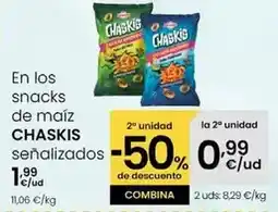 Eroski Chaskis - en los snacks de maiz oferta