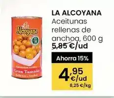Eroski La alcoyana - aceitunas rellenas de anchoa oferta