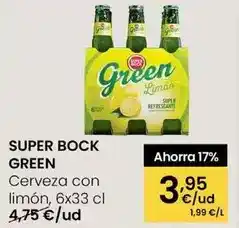 Eroski Super bock - green cerveza con limon oferta