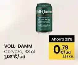 Eroski Voll-damm - cerveza oferta