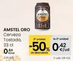 Eroski Amstel - cerveza tostada oro oferta