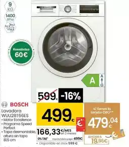 Eroski Bosch - lavadora wuu28t66es oferta