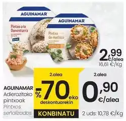 Eroski Aguinamar - pintxos senalizados oferta