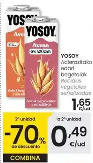 Eroski Yosoy - bebidas vegetales senalizadas oferta