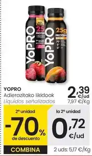 Eroski Yopro - liquidos senalizados oferta