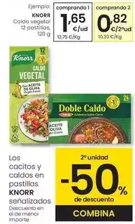 Eroski Knorr - caldo vegetal 12 pastillas oferta