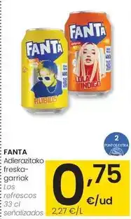 Eroski Fanta - los refrescos 33 cl senalizados oferta