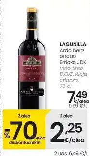 Eroski Lagunilla - vino tinto d.o.c. rioja crianza oferta
