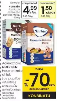 Eroski Nutribén - papilla de cacao con galletas maria oferta