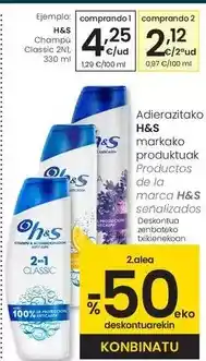 Eroski H&s - champu classic 2n1 oferta