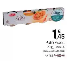 Supermercados El Jamón Fides - paté oferta