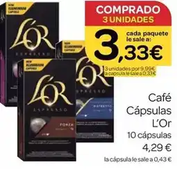 Supermercados El Jamón L'or - café cápsulas oferta