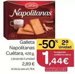 Supermercados El Jamón Cuétara - galleta napolitanas oferta