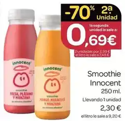 Supermercados El Jamón Innocent - smoothie oferta