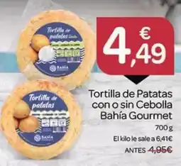 Supermercados El Jamón Bahia - tortilla de patatas con o sin cebolla gourmet oferta