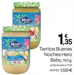 Supermercados El Jamón Hero - tarritos buenas noches baby oferta