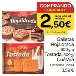 Supermercados El Jamón Cuétara - galletas hojaldrada oferta