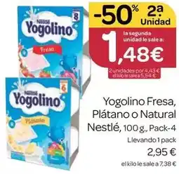 Supermercados El Jamón Nestlé - yogolino fresa/ platano o natural oferta