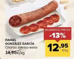 Autoservicios Familia Ismael gonzalez garcia - chorizo ibérico extra oferta