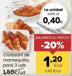 Autoservicios Familia Croissant de mantequilla oferta