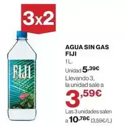 Hipercor Fiji - agua sin gas oferta