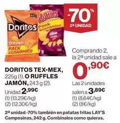 Hipercor Doritos - tex-mex, o, ruffles jamon oferta