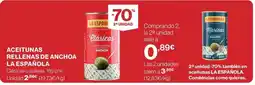 Hipercor La española - aceitunas rellenas de anchoa oferta