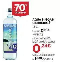 Hipercor Cabreiroa - agua sin gas oferta