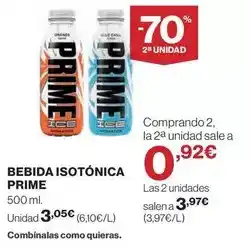 Hipercor El corte inglés - bebida isotónica prime oferta