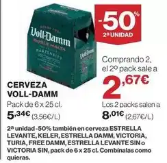 Hipercor Voll-damm - cerveza oferta