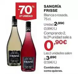 Hipercor Frisa - blanca o rosada oferta