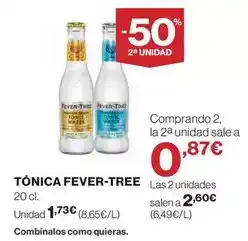 Hipercor Fever tree - tónica oferta