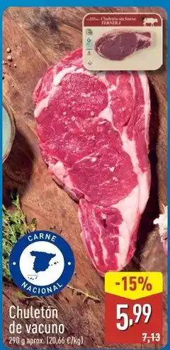 ALDI Chuletón de vacuno oferta