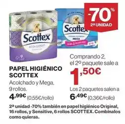 Hipercor Scottex - papel higiénico oferta