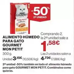 Hipercor Purina - alimento humedo para gato gourmet mon petit oferta