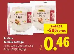 Lidl Tastino - tortilla de trigo oferta