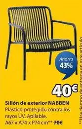 JYSK Sillón de exterior oferta