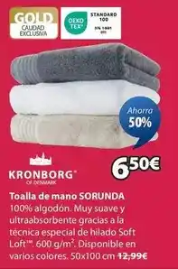 JYSK Kronborg - toalla de mano oferta