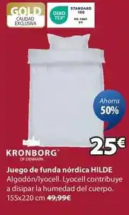 JYSK Kronborg - juego de funda nordica hilde oferta