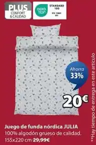 JYSK Plus - juego de funda nórdica julia oferta