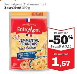 Sorli Entremont - formatge ratllat emmental oferta