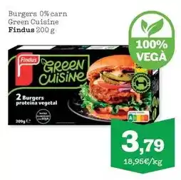 Sorli Findus - burgers 0% carn green cuisine oferta