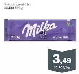 Sorli Milka - xocolata amb llet oferta